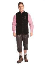 Black Wool Embroidered German Waistcoat