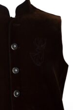 Brown Wool Embroidered German Waistcoat