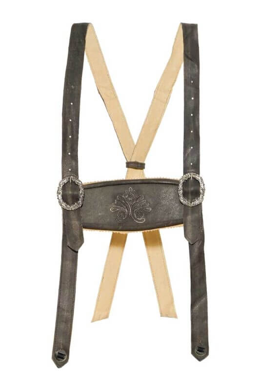 Authentic Black Suspenders For Lederhosen