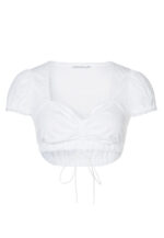 Short Sleeve Cotton Dirndl Blouse