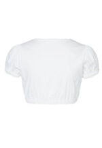 Short Sleeve Cotton Dirndl Blouse