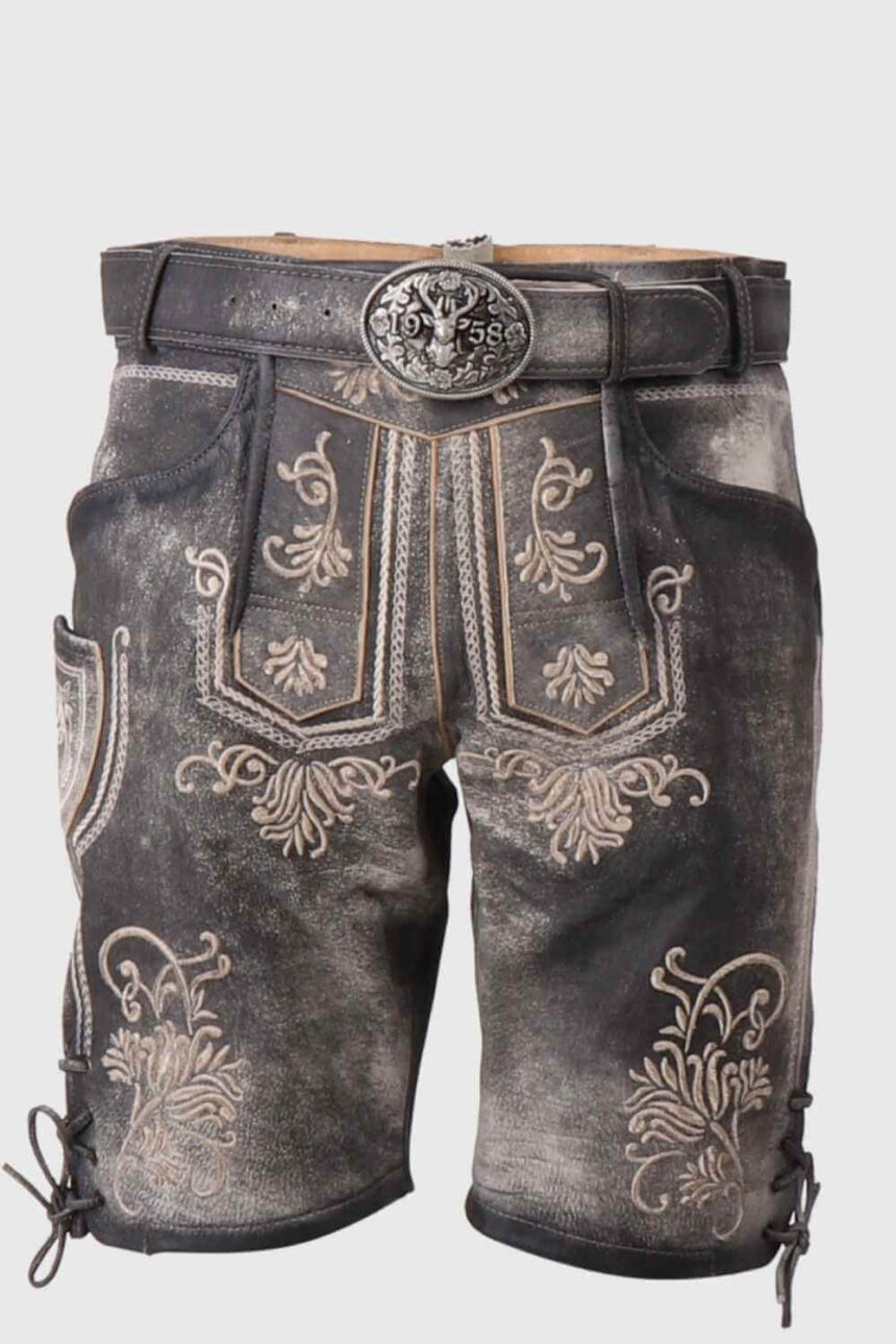 Mens Golden Oak Alpine Lederhosen