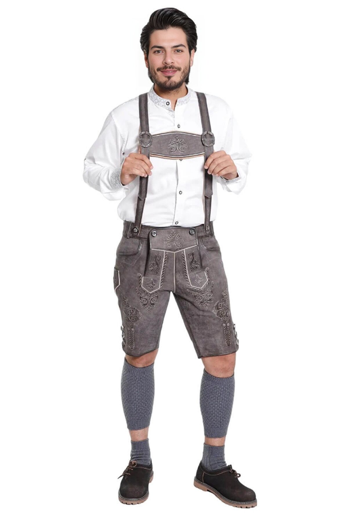 Male Authentic Black Lederhosen-Christoph Lederhosen - Alpen