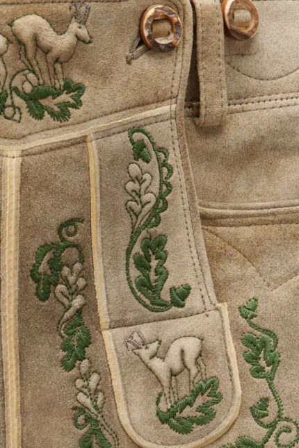Ostarrichi Green Embroidery Lederhosen