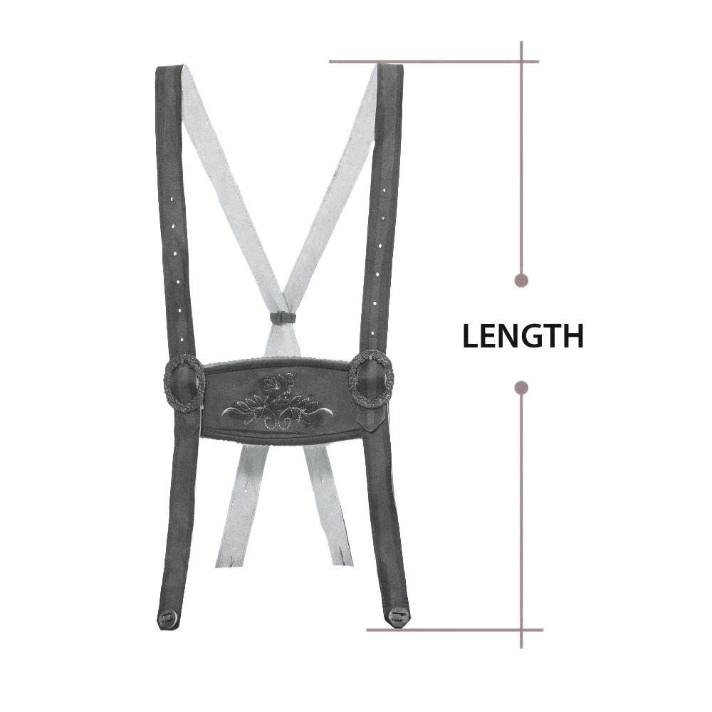 Traditional Bistered Lederhosen Suspenders Alpen Lederhosen